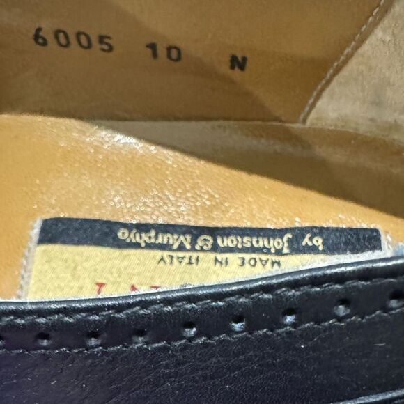 New Domani by Johnston & Murphy Italian Black Oxford Dress Shoes 10  10N main image 8